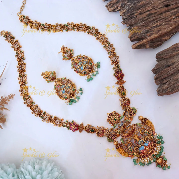 Exquisite Divine Temple Necklace for Festive Occasions