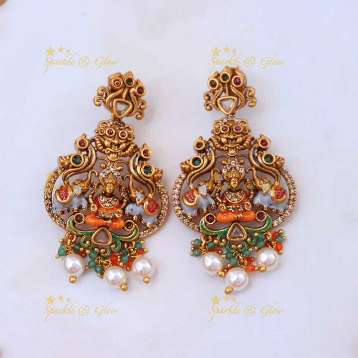Exquisite Long Temple Necklace for Weddings & Festivals