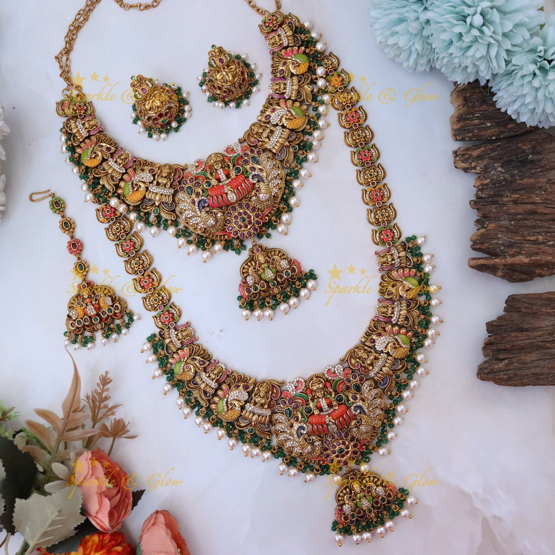 Exquisite Bridal Temple Necklace Set for Grand Weddings