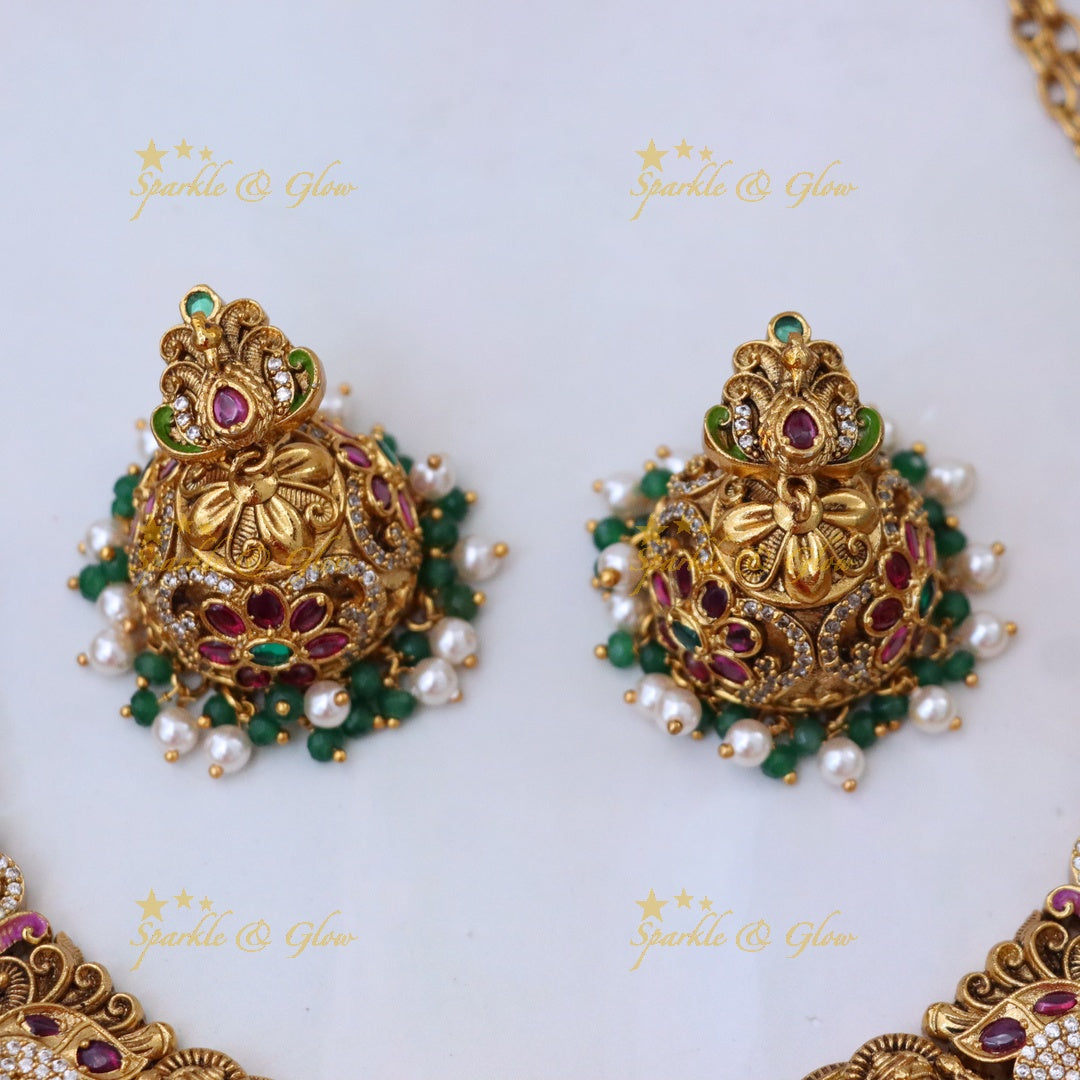 Exquisite Bridal Temple Necklace Set for Grand Weddings