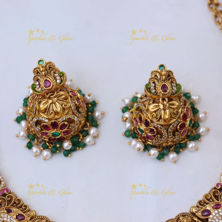 Exquisite Bridal Temple Necklace Set for Grand Weddings