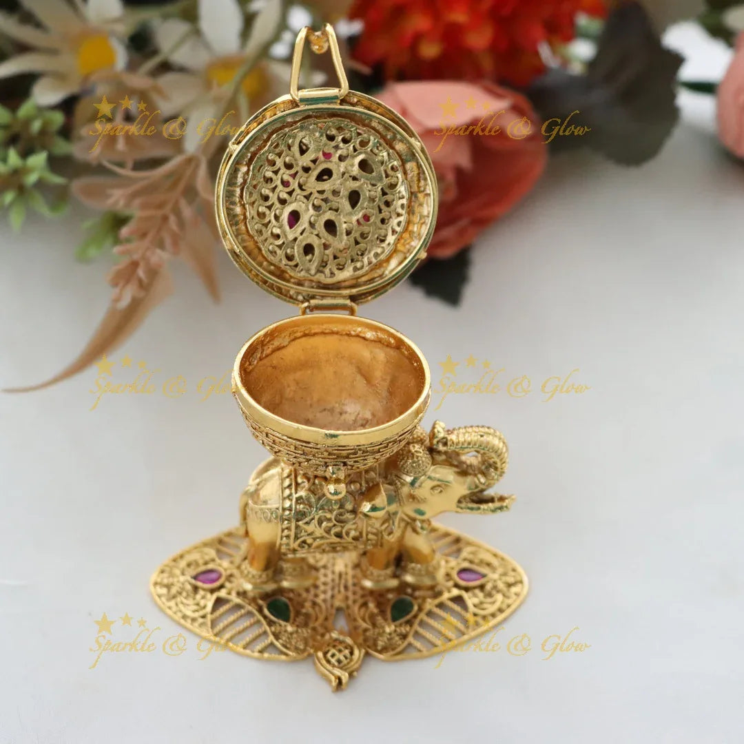 Exquisite Temple-Inspired Kumkum Box Online