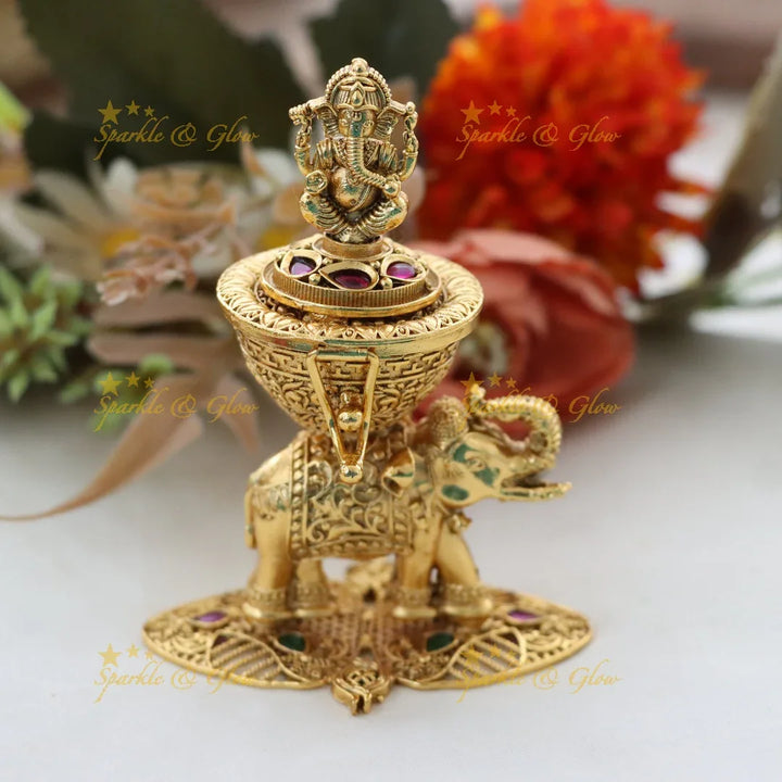 Exquisite Temple-Inspired Kumkum Box Online