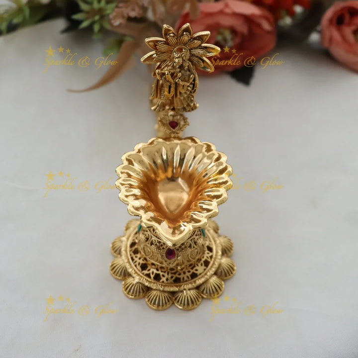 Exquisite Gold-look Kumkum Holders - Perfect for Festivities