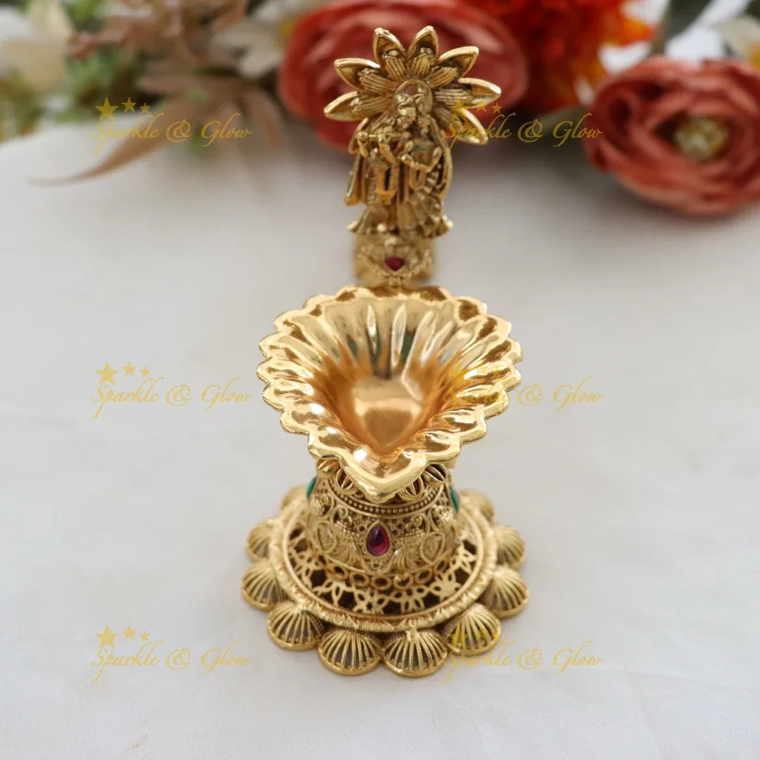 Exquisite Gold-look Kumkum Holders - Perfect for Festivities