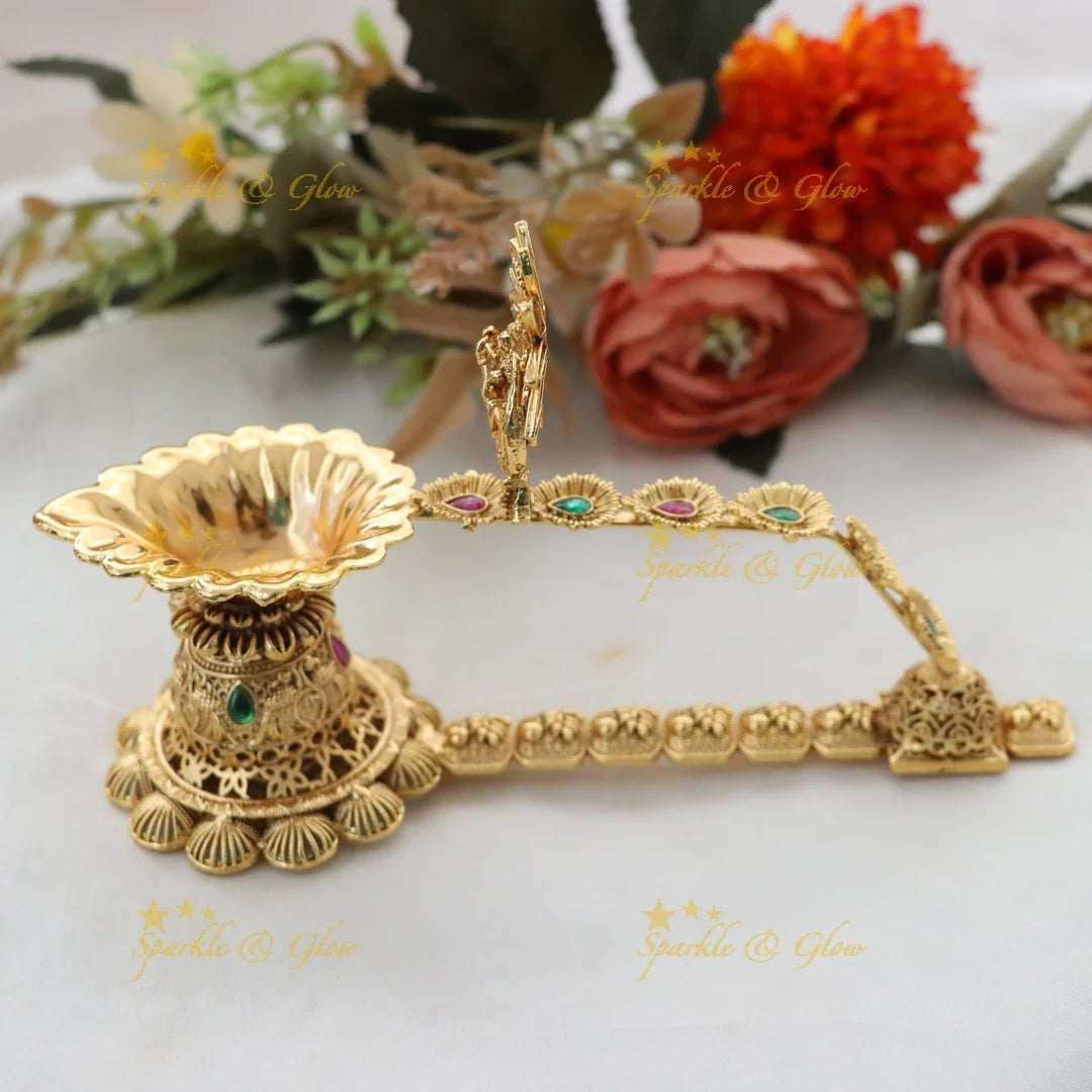 Exquisite Gold-look Kumkum Holders - Perfect for Festivities