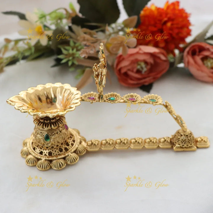 Exquisite Gold-look Kumkum Holders - Perfect for Festivities