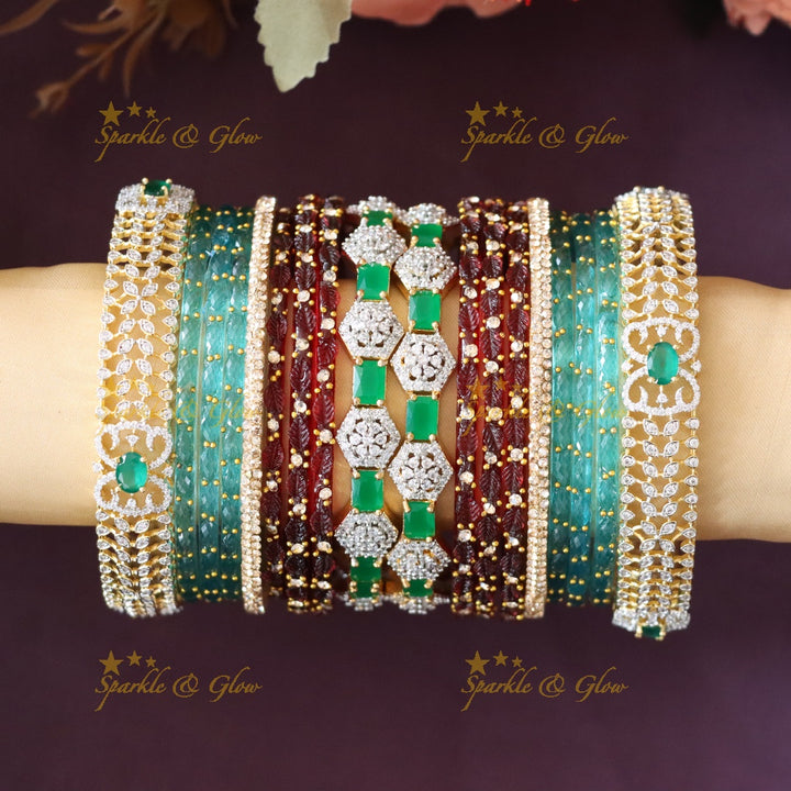 Glamorous American Diamond Bridal Bangles