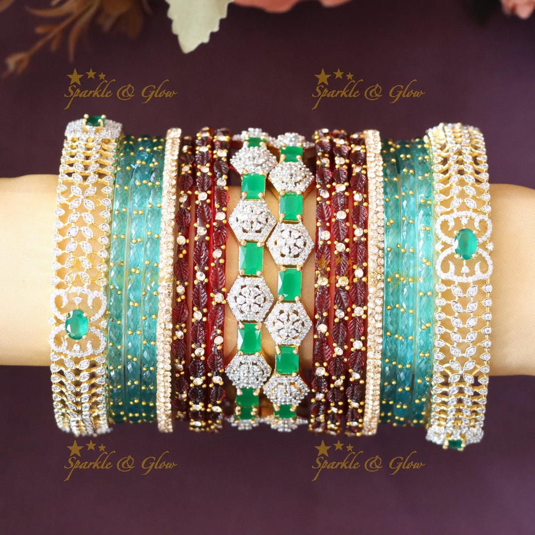 Glamorous American Diamond Bridal Bangles