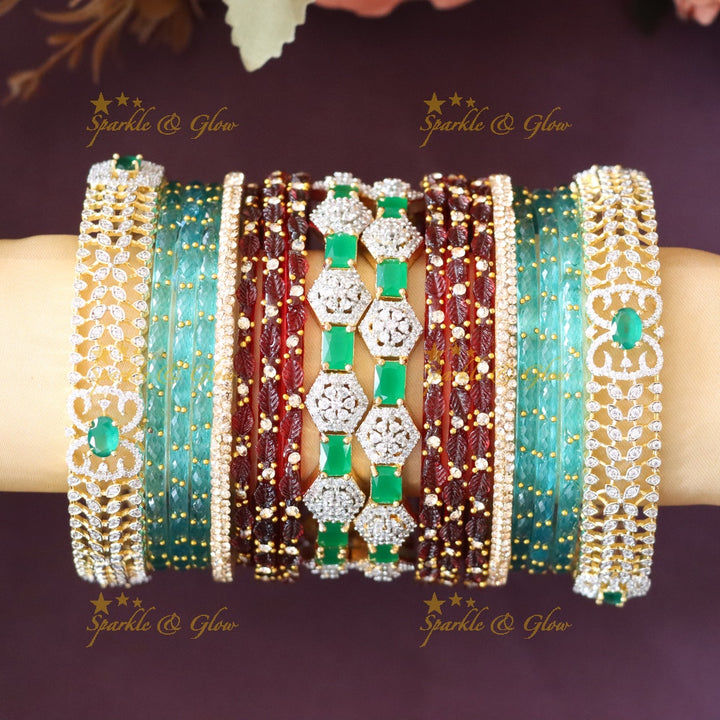 Glamorous American Diamond Bridal Bangles