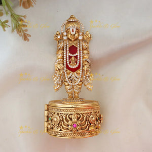 Elegant Indian Gold Kumkum Box for Festive Celebrations