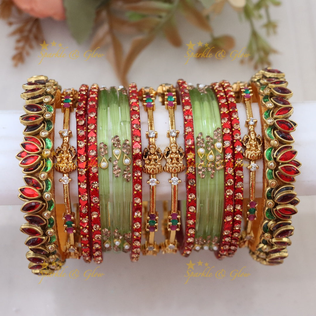 Exquisite Royal Lakshmi Bridal Bangle Set for Elegance