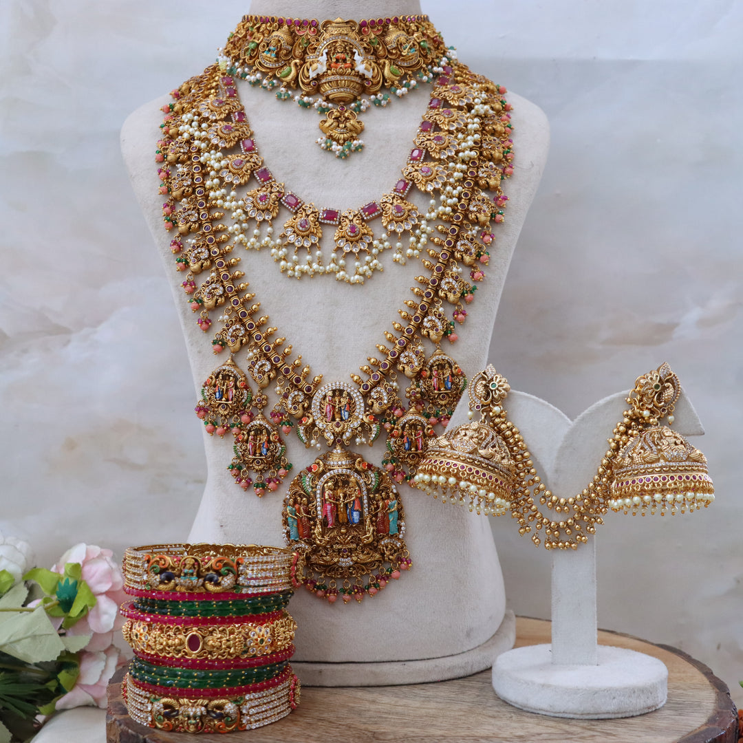 Exquisite Temple Haram Set for Luxurious Bridal Styles