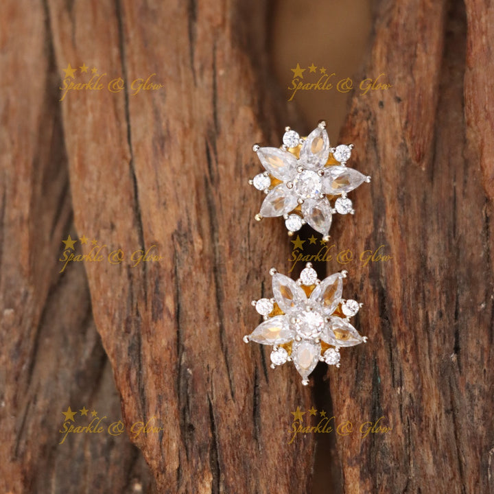 Elegant Gold Floral Short Necklace for Weddings