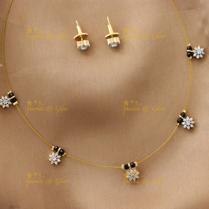 Exquisite Floral Design Invisible Necklace for Weddings