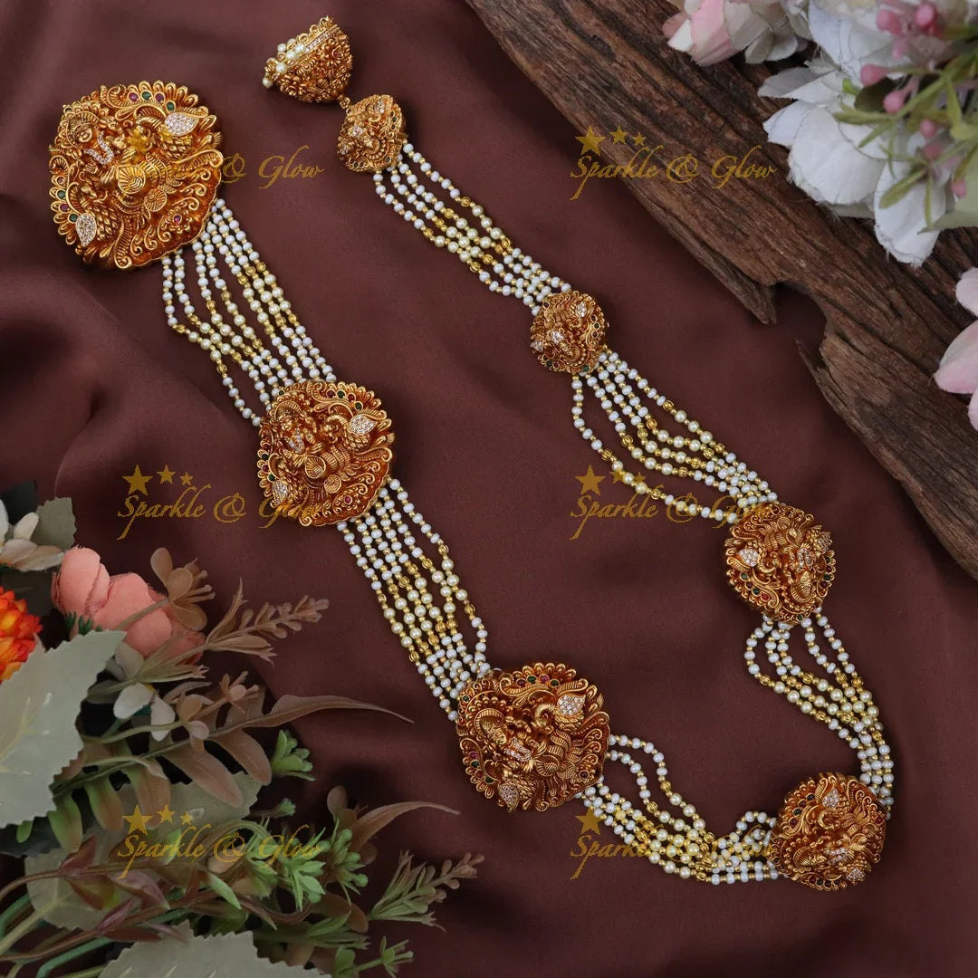 Exquisite Lakshmi Temple Hair Ornament for Festivities