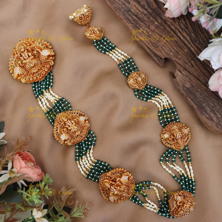 Exquisite Lakshmi Temple Hair Ornament for Festivities
