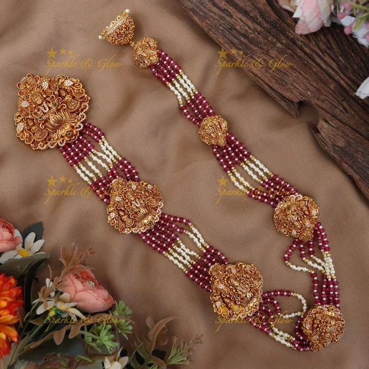 Graceful Peacock & Lakshmi Hair Accessory for Weddings