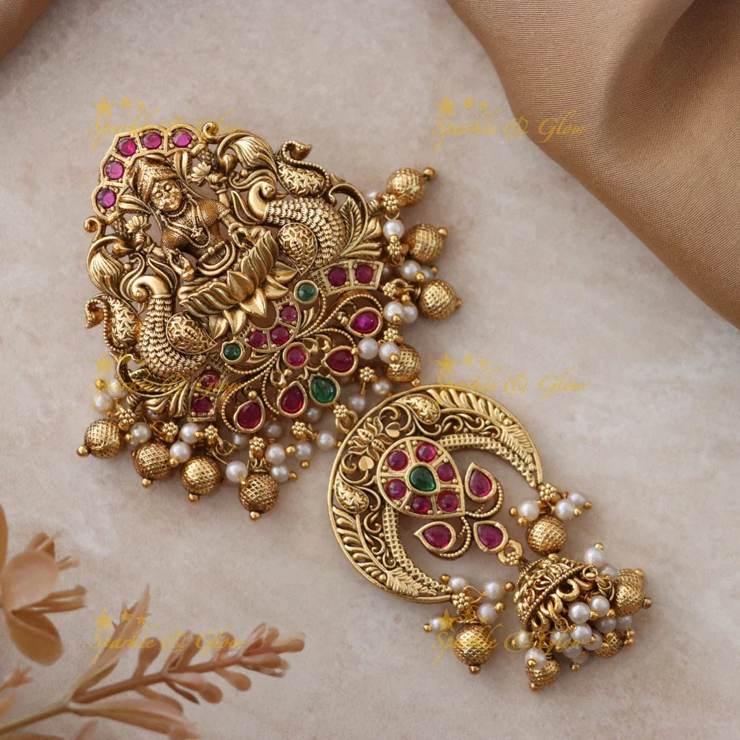 Exquisite Peacock Lakshmi Hairpin - Perfect for Weddings