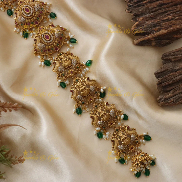 Exquisite Lakshmi Peacock Jadabilla | Festive Hair Accessory