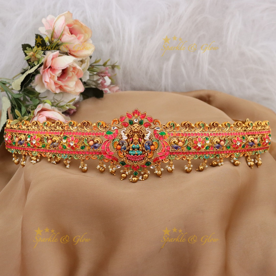 Exquisite Lakshmi Elephant Wedding Hip Belt Jewelry