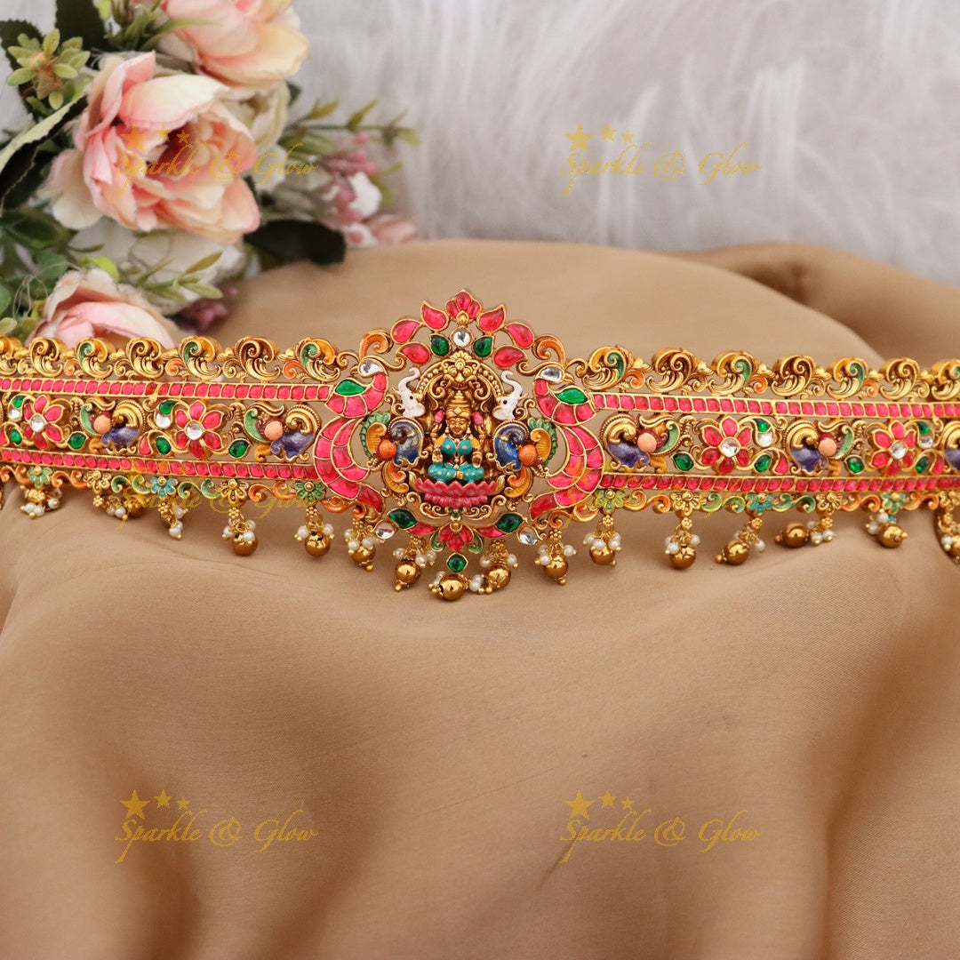 Exquisite Lakshmi Elephant Wedding Hip Belt Jewelry