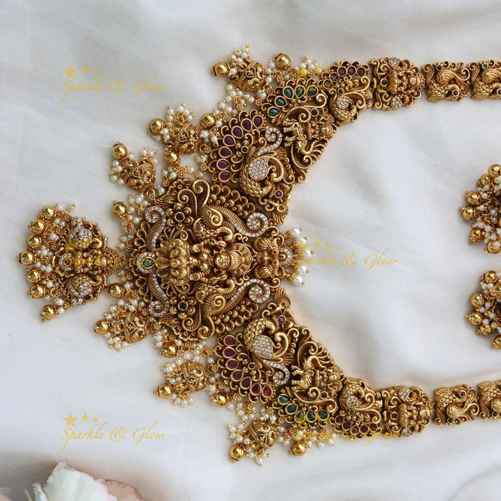 Exquisite Gold Lakshmi Necklace - Temple Collection