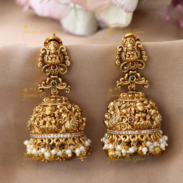 Exquisite Gold Lakshmi Necklace - Temple Collection