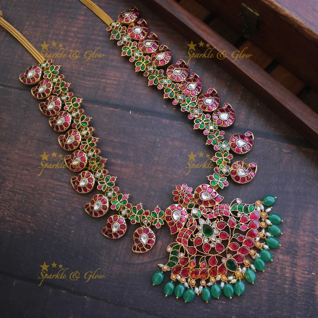 Jadau kundan Mango Haram- PREORDER. Takes 25-30 days once order is placed. Cancellation not allowed - Sparkle and Glow