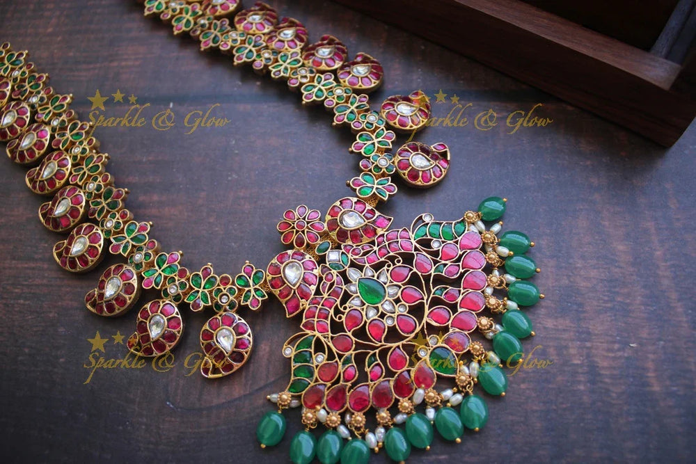 Jadau kundan Mango Haram- PREORDER. Takes 25-30 days once order is placed. Cancellation not allowed - Sparkle and Glow