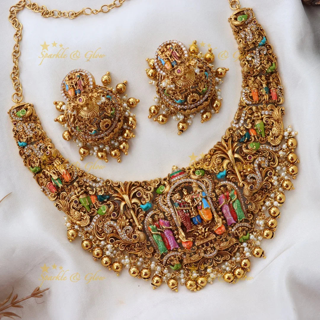 Temple Necklace Set - Perfect for Weddings & Festivals