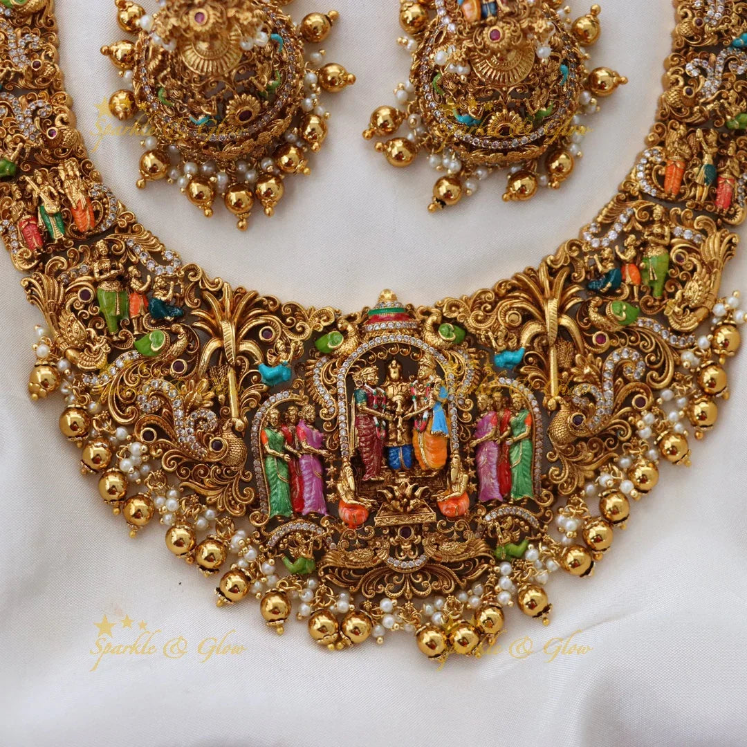 Temple Necklace Set - Perfect for Weddings & Festivals