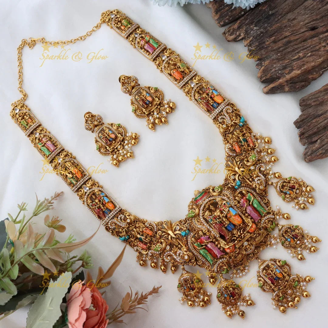 Regal Temple Jewelry Set - Embrace Divine Tradition