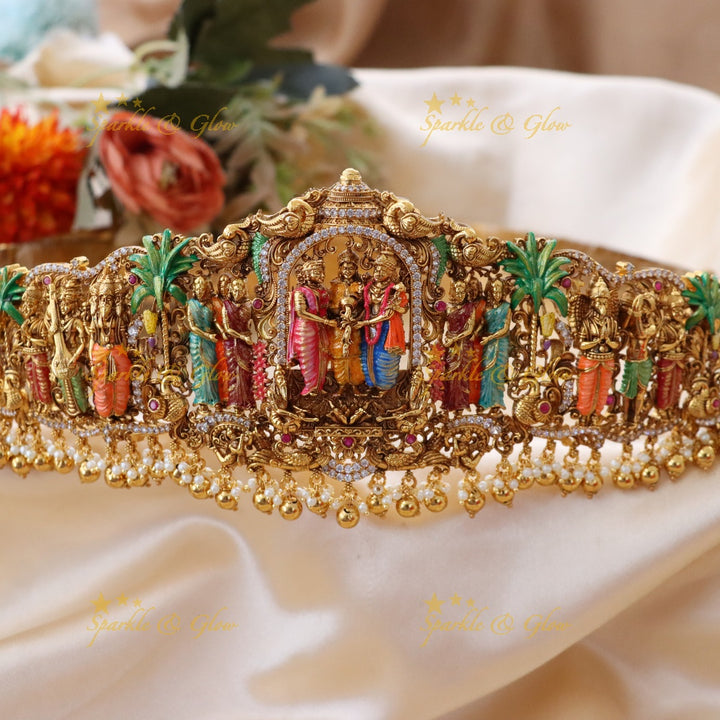 Exquisite Gold Temple Hip Belt for Wedding Glamour