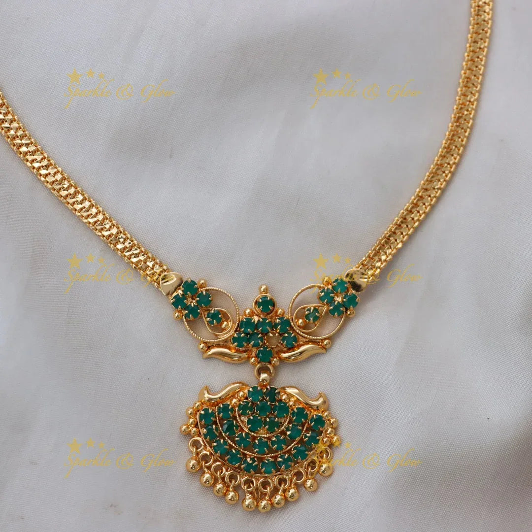 Exquisite Floral Gold Beads Choker Necklace for Weddings