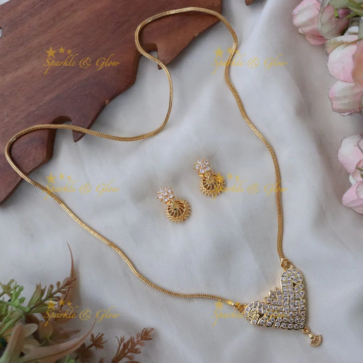 Elegant Gold-Plated Bridal Necklace Set for Weddings