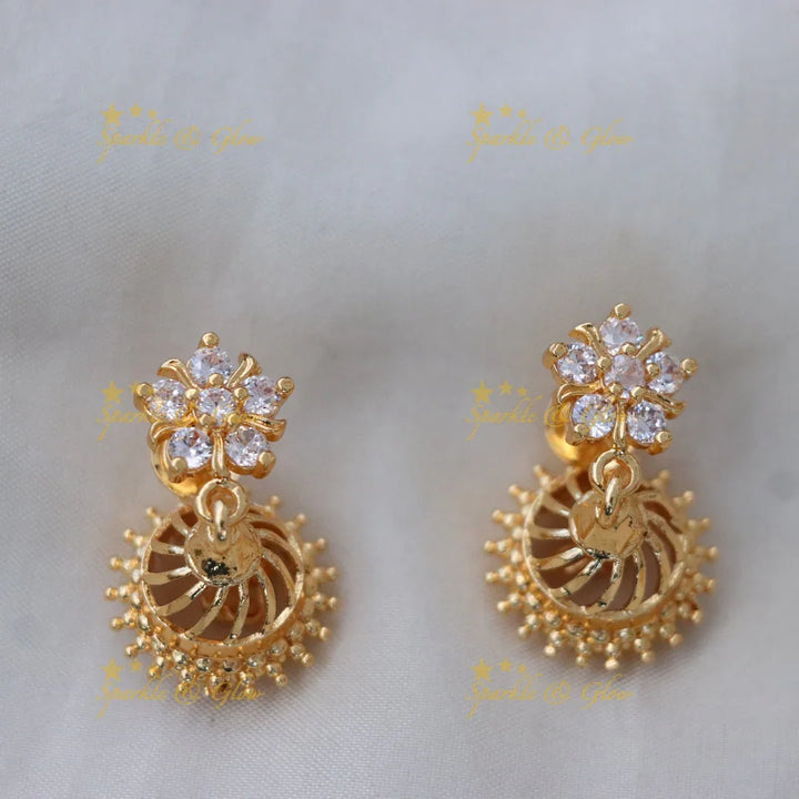 Elegant Gold-Plated Bridal Necklace Set for Weddings