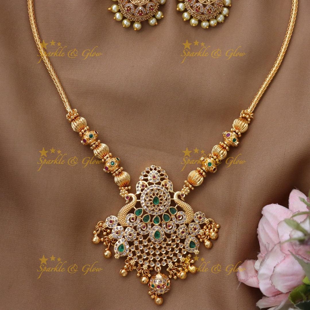 Stunning Peacock Necklace Set for Weddings & Festivities