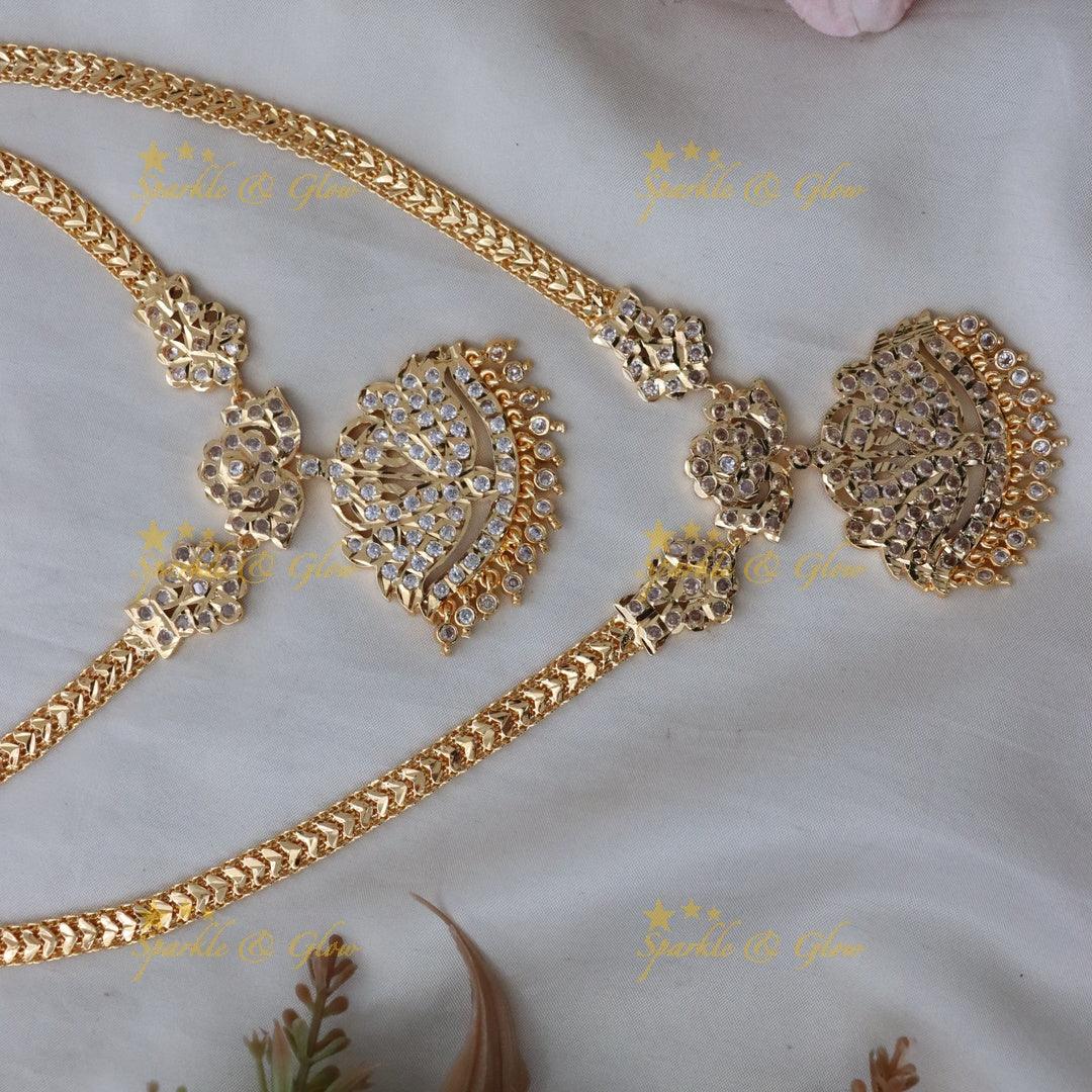 Exquisite Bridal Peacock Gold Necklace Set for Weddings