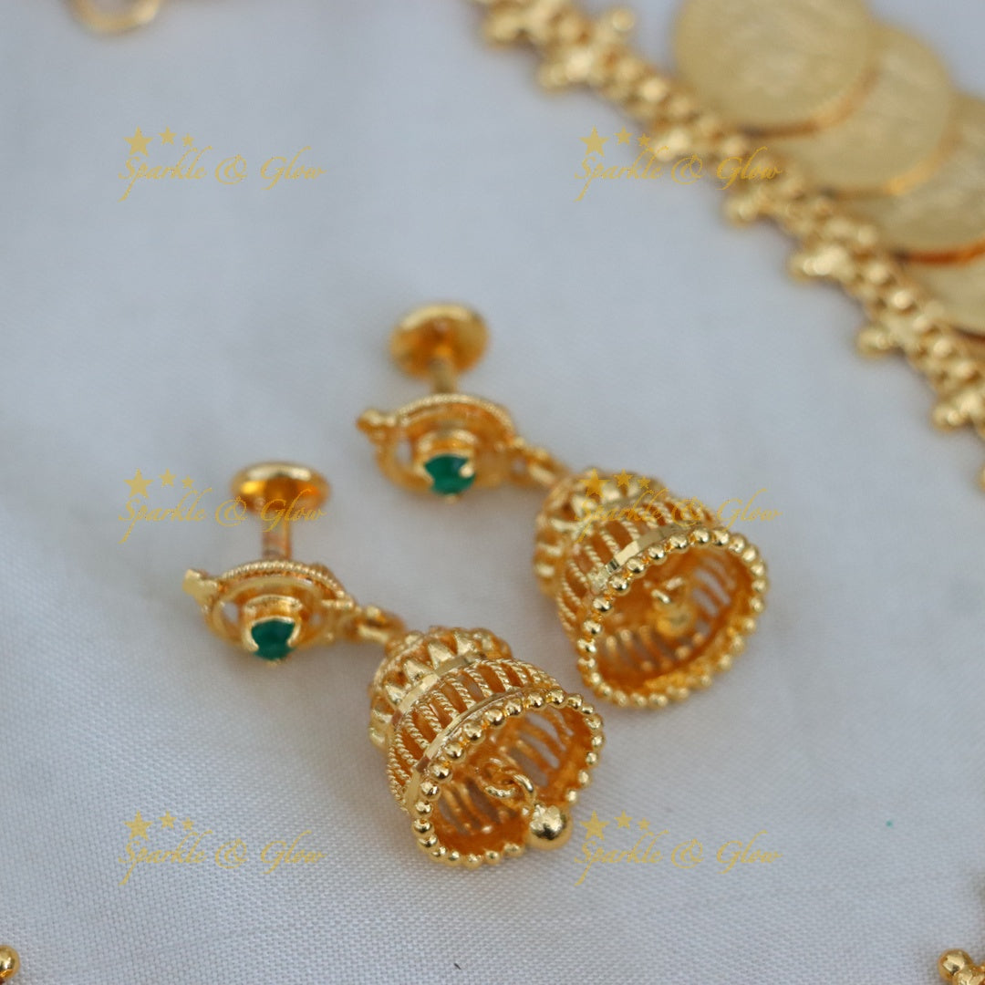 Lavish Lakshmi Coin Necklace Set for Brides - Sparkle & Glow