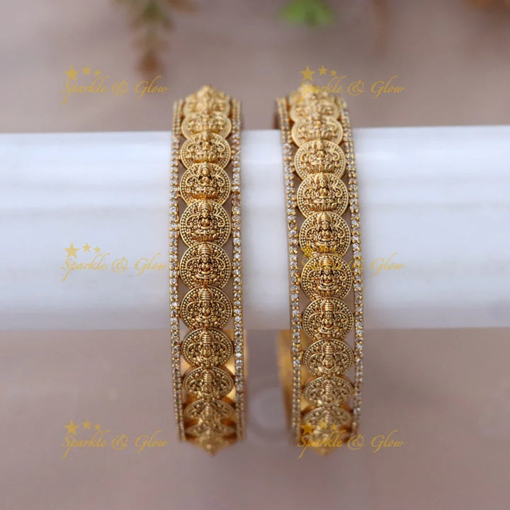 Radiant Lakshmi Coin Bangles – Traditional Elegance