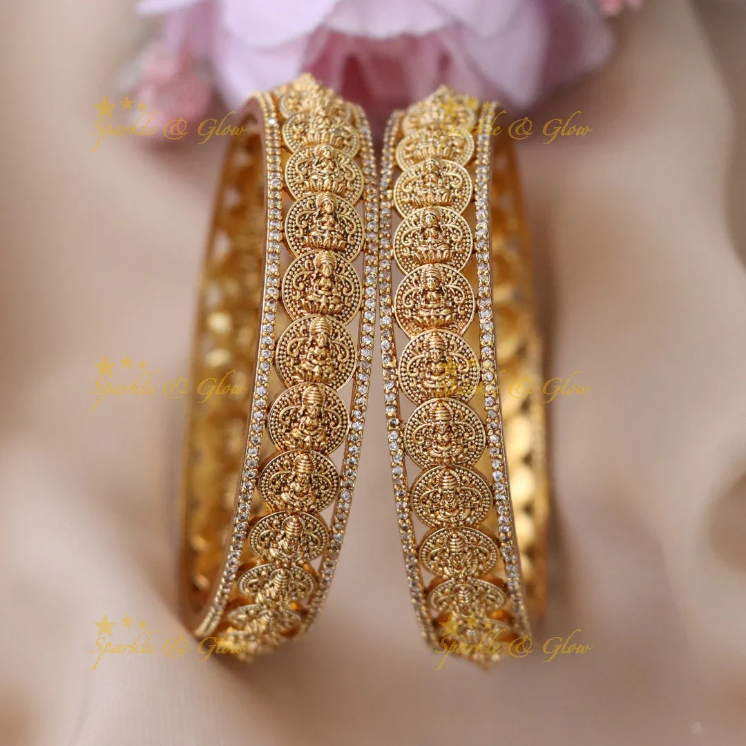 Radiant Lakshmi Coin Bangles – Traditional Elegance