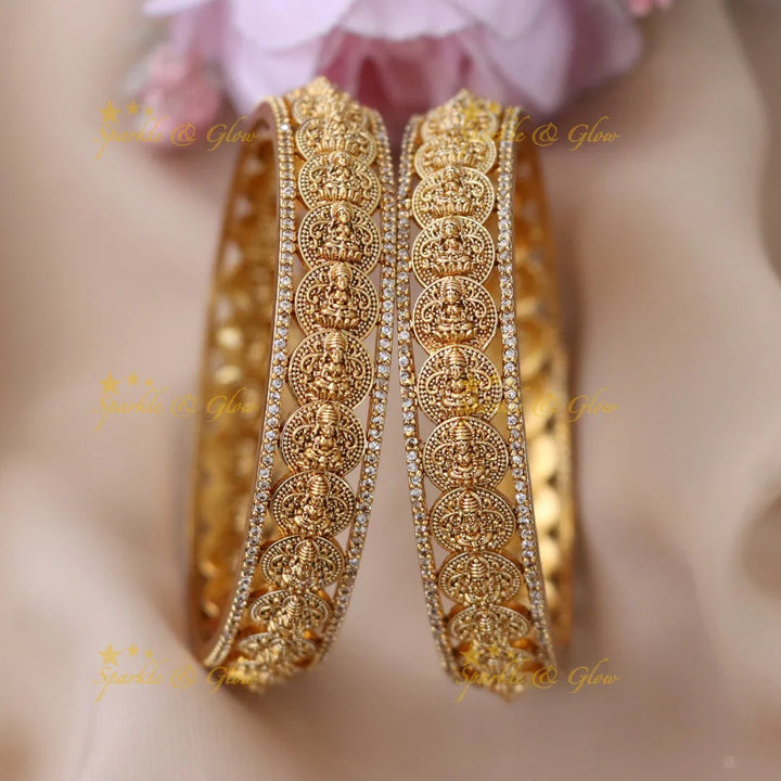 Radiant Lakshmi Coin Bangles – Traditional Elegance