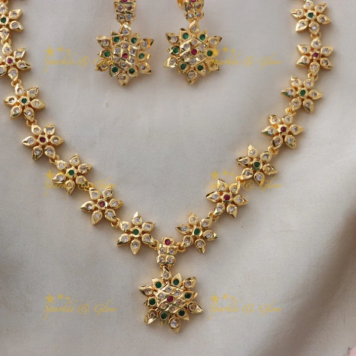 Exquisite Floral Necklace for Weddings & Festivals