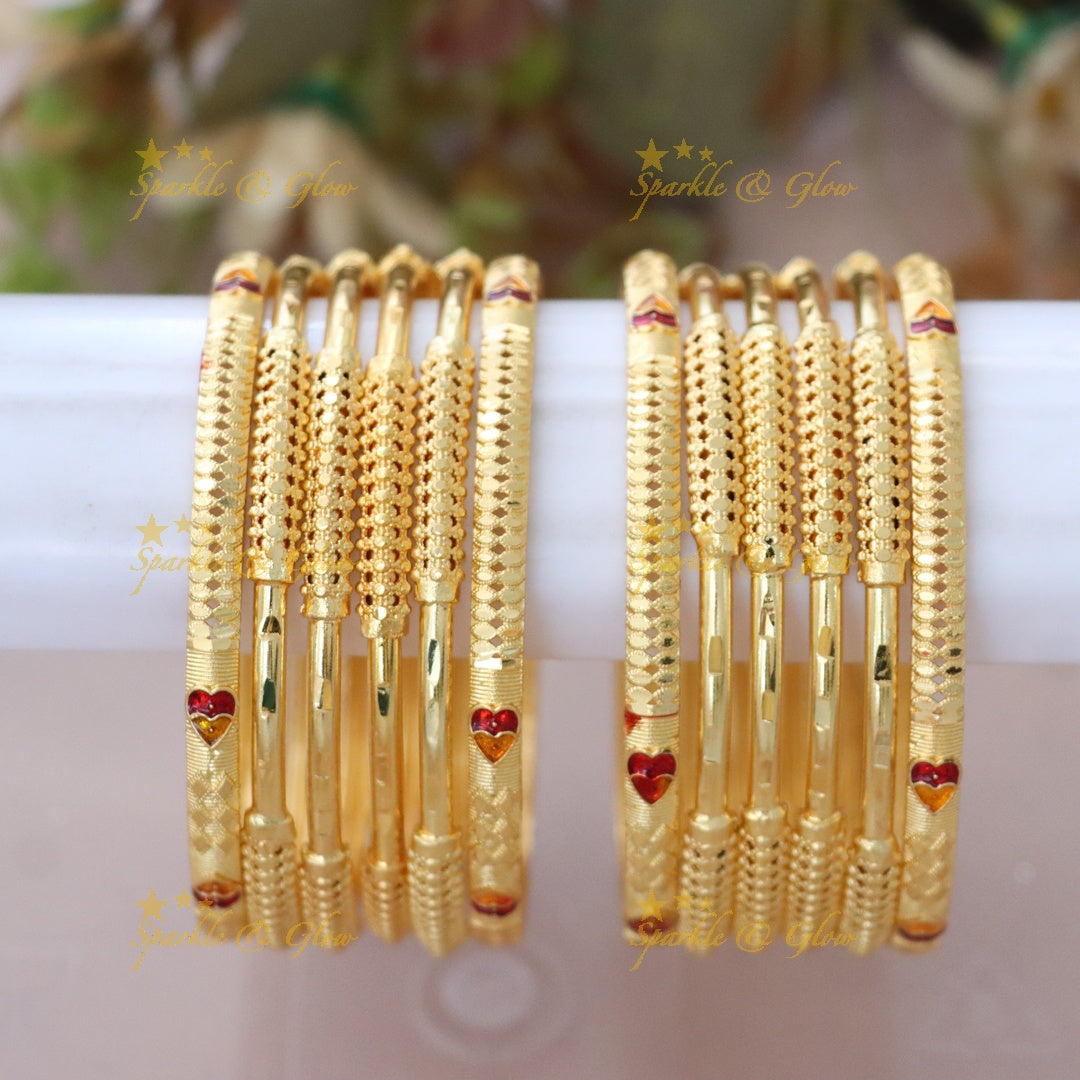 Microgold Heart Bangles - Perfect for Celebrations