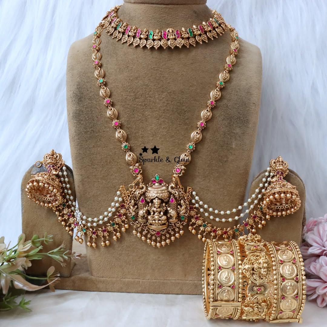 Elegant Semi-Bridal Jewellery Set - Timeless Beauty
