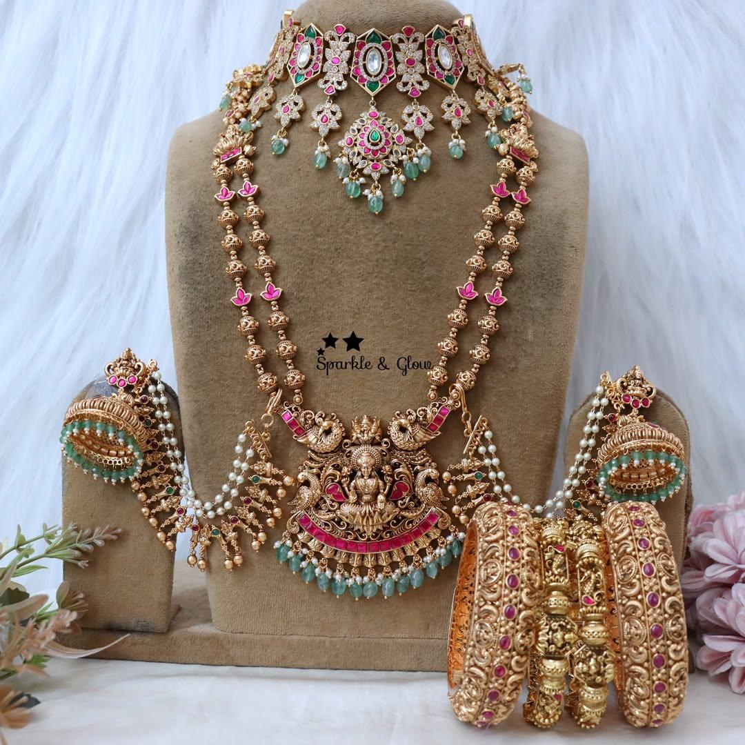 Exquisite Semi-Bridal Necklace Set for Timeless Charm