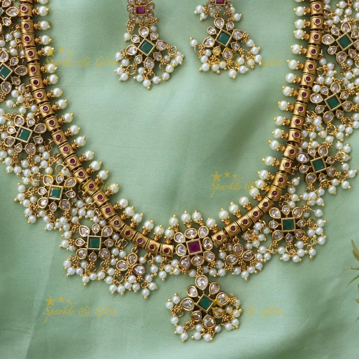 Elegant Gutta Pusalu Necklace Set for Festivities