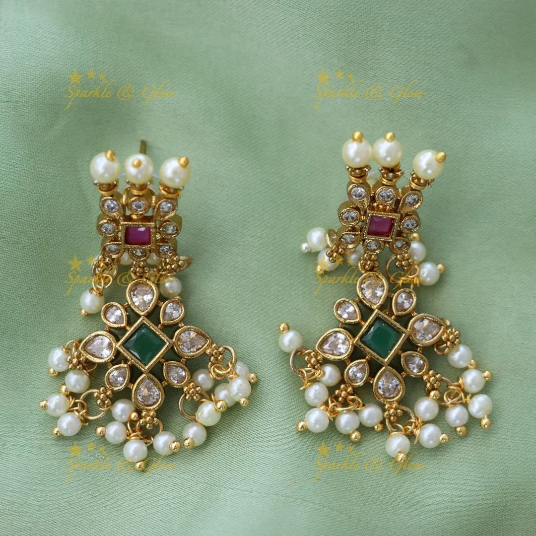Elegant Gutta Pusalu Necklace Set for Festivities