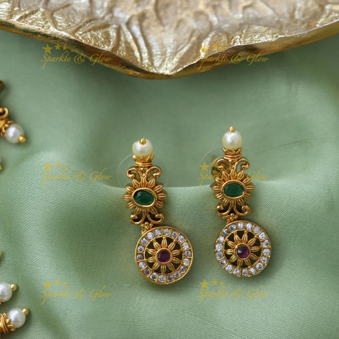 Exquisite Peacock Necklace Set - Indian Wedding Jewelry